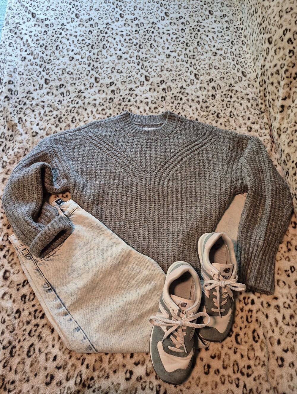 A&F Gray Knit Sweater